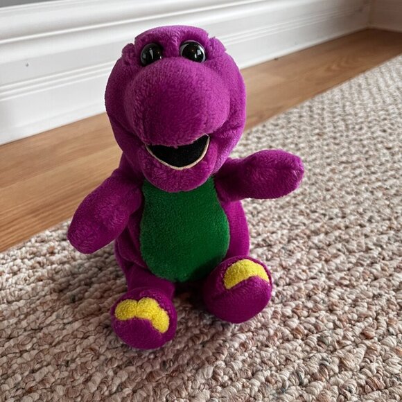 Barney Plush Stuffed Purple Dinosaur Toy  9" Tall - Picture 2 of 8